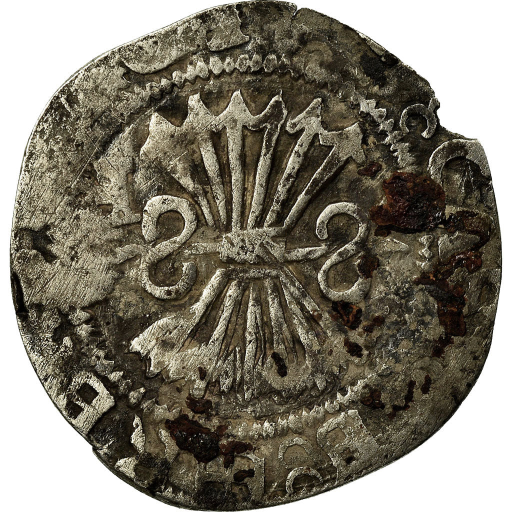Coin, Spain, Ferdinand & Isabella, 1/2 Réal, Granada, VF(20-25), Silver