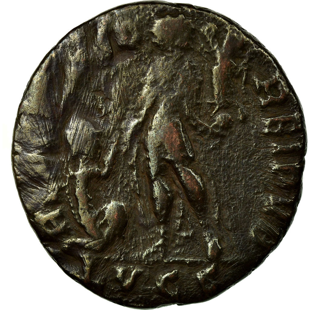 Coin, Magnus Maximus, Maiorina, Lyon - Lugdunum, VF(20-25), Bronze, RIC:32