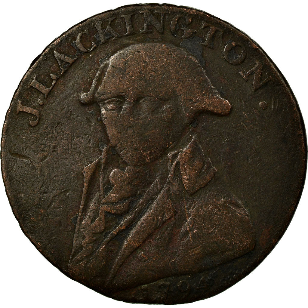 Coin, Great Britain, Middlesex, J Lackington, Halfpenny Token, 1794, F(12-15)
