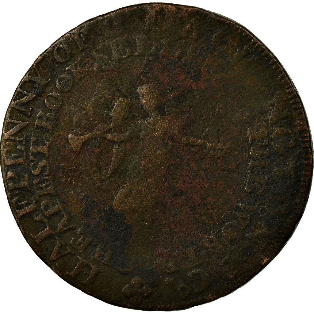 Coin, Great Britain, Middlesex, J Lackington, Halfpenny Token, 1794, F(12-15)