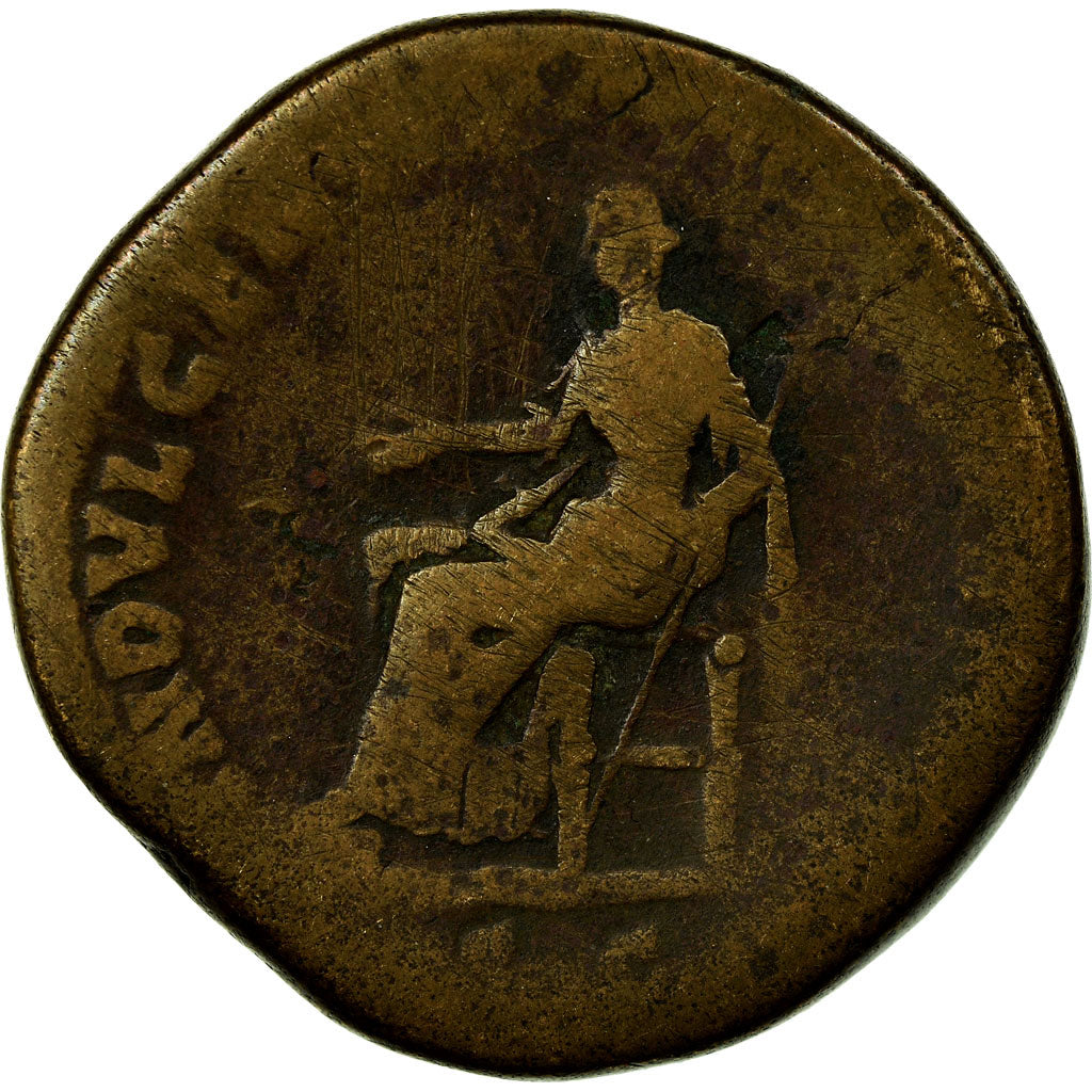 Coin, Antoninus Pius, Sestertius, 153-154, Rome, VF(20-25), Bronze, RIC:914