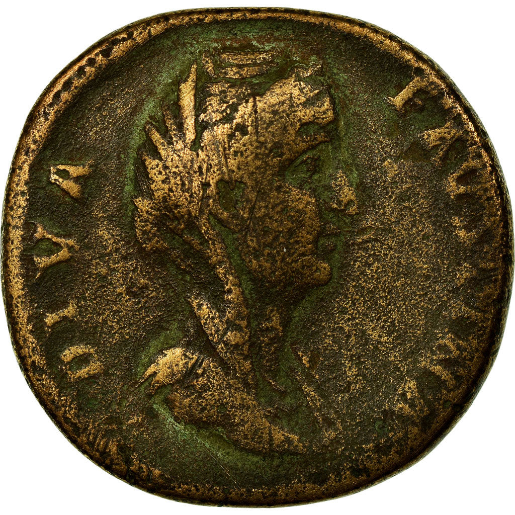 Moneta, Diva Faustina I, Sesterzio, After 141 AD, Rome, MB, Bronzo, RIC:1107