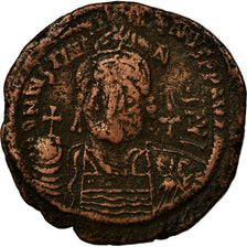 Monnaie, Justinien I, Follis, 541-542, Constantinople, TB+, Bronze, Sear:163