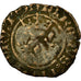 Coin, France, Charles VI, Florette, Saint-Quentin, VF(20-25), Billon