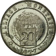 Coin, France, 20 Centimes, 1877, Paris, ESSAI, AU(50-53), Maillechort
