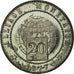 Moneta, Francja, 20 Centimes, 1877, Paris, PRÓBA, AU(50-53), Melchior