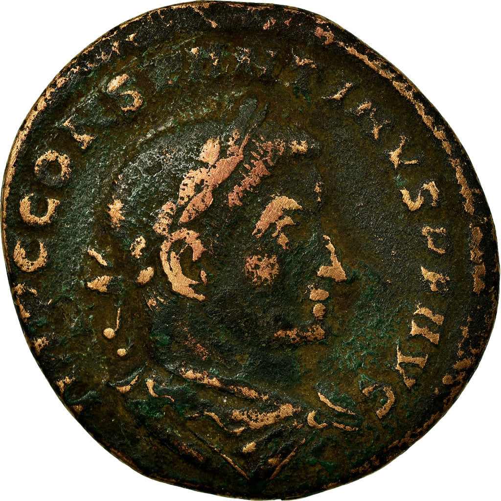 Moneda, Constantine I, Follis, AD 307-308, Lyon - Lugdunum, BC+, Bronce, RIC:259