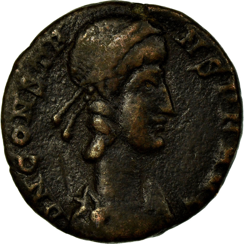 Coin, Constantine I, Half Maiorina, 348-350, Uncertain Mint, VF(20-25), Bronze