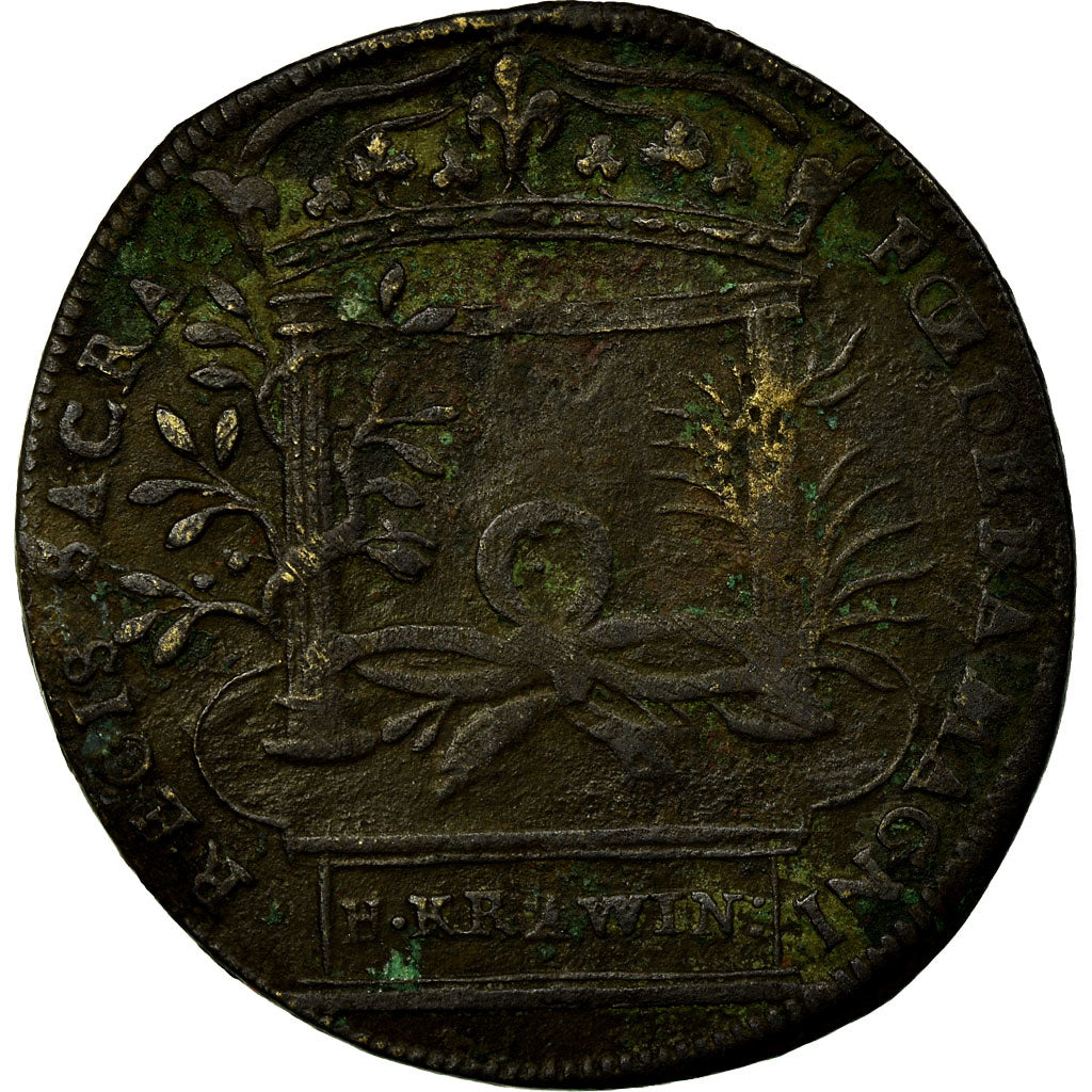 France, Token, Nuremberg, Henri IV & Marie de Médicis, VF(30-35), Brass