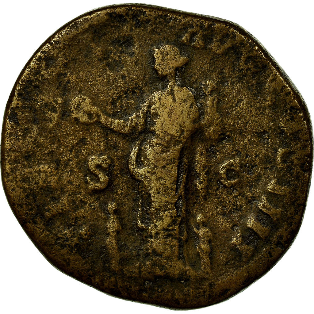 Coin, Antoninus Pius, Sestertius, 159-160, Rome, VF(20-25), Bronze, RIC:1031