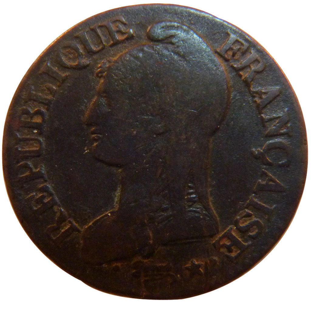 FRANCE, Dupré, 5 Centimes, 1797, Paris, VF(20-25), Bronze, 28, Gadoury #126, 1..