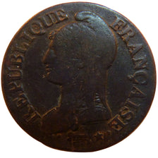 FRANCE, Dupré, 5 Centimes, 1797, Paris, VF(20-25), Bronze, 28, Gadoury #126, 1..