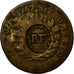 Coin, Guadeloupe, 3 Sols 9 Deniers, 1793, VF(20-25), Copper, Lecompte:4