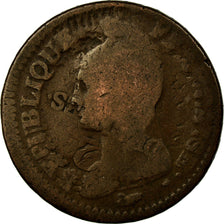 Coin, France, Dupré, Decime, Uncertain date, Paris, Refrappage du 2 décimes