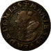 Moeda, França, Marie de Montpensier, Double Tournois, 1625, Trévoux