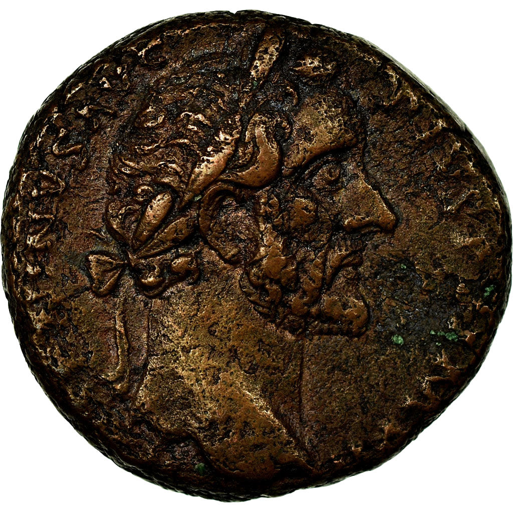 Coin, Antoninus Pius, As, 155-156, Rome, EF(40-45), Bronze, RIC:956