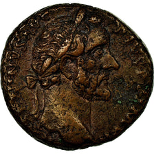 Coin, Antoninus Pius, As, 155-156, Rome, EF(40-45), Bronze, RIC:956