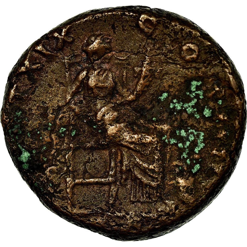 Coin, Antoninus Pius, As, 155-156, Rome, EF(40-45), Bronze, RIC:956