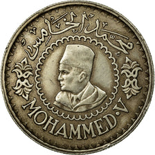Coin, Morocco, Mohammed V, 500 Francs, 1956/AH1376, Paris, AU(50-53), Silver