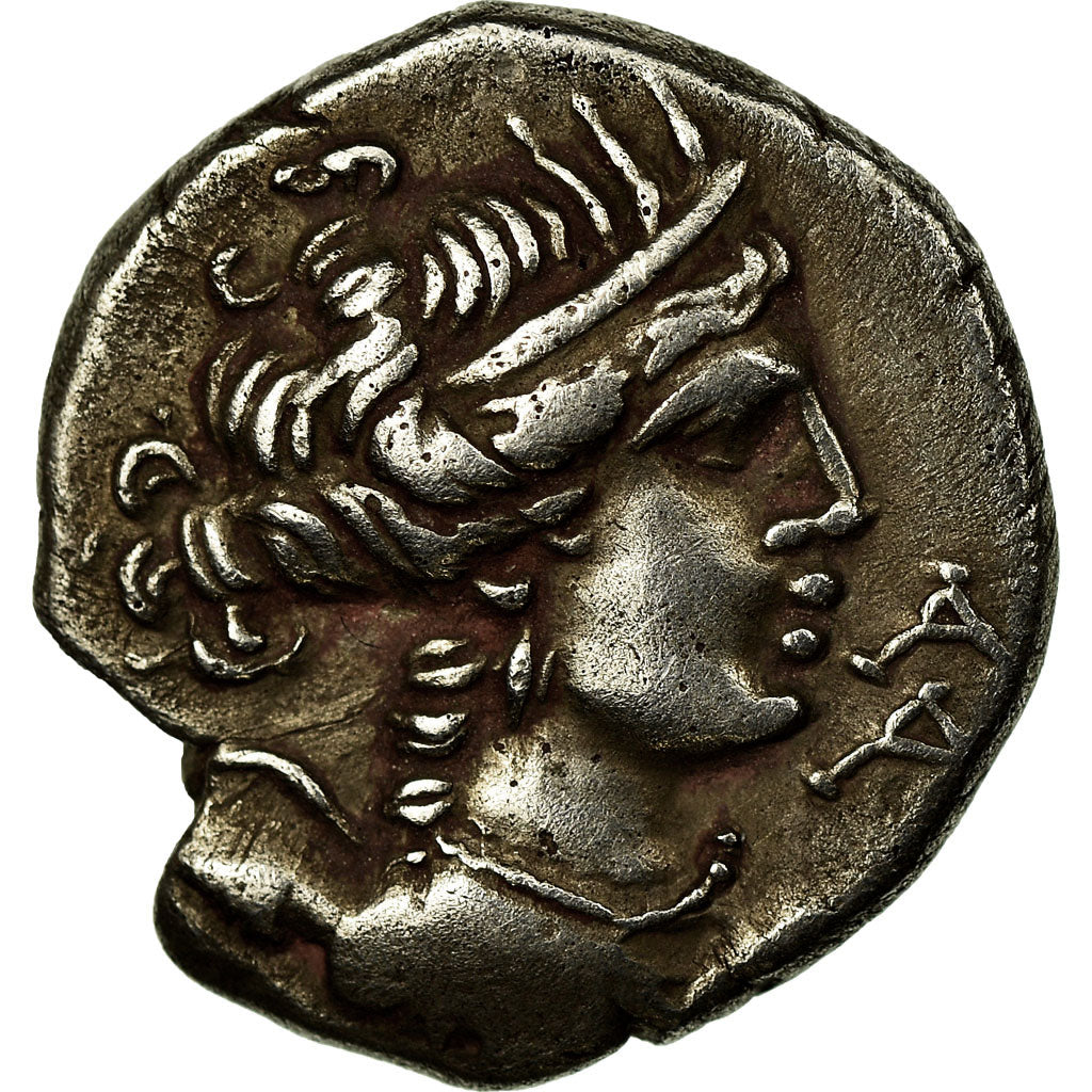 Coin, Massalia, Drachm, 150-125 BC, Marseille, AU(50-53), Silver