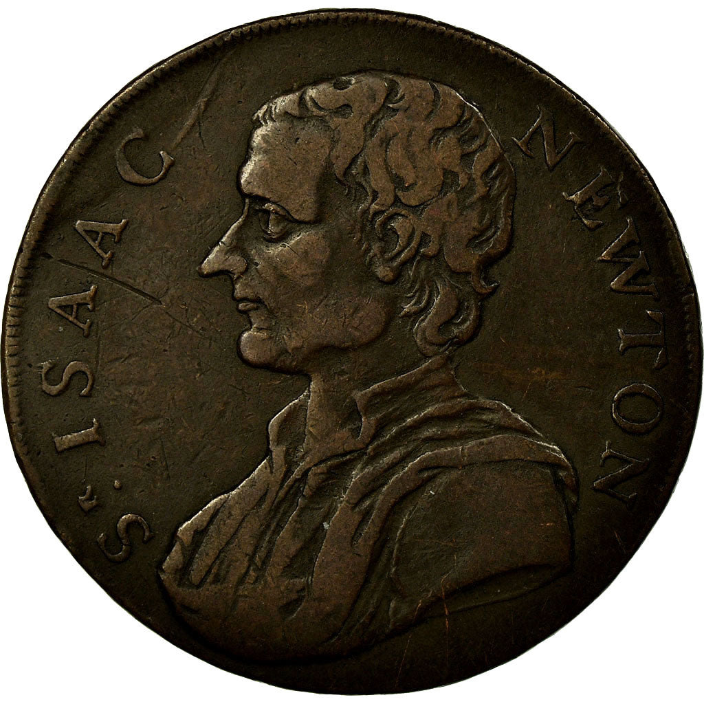 Coin, Great Britain, Isaac Newton, Halfpenny Token, 1793, VF(30-35), Copper