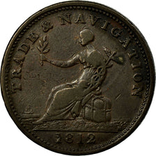 Coin, Canada, Nova Scotia, Trade & Navigation, Halfpenny Token, 1812, VF(20-25)