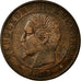 Moneda, Francia, Napoleon III, Napoléon III, 5 Centimes, 1855, Strasbourg, MBC