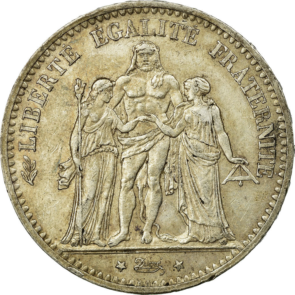 Coin, France, Hercule, 5 Francs, 1875, Paris, AU(50-53), Silver, KM:820.1