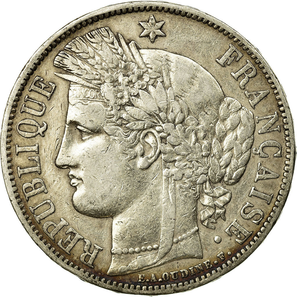 Coin, France, Cérès, 5 Francs, 1870, Paris, VF(30-35), Silver, KM:819