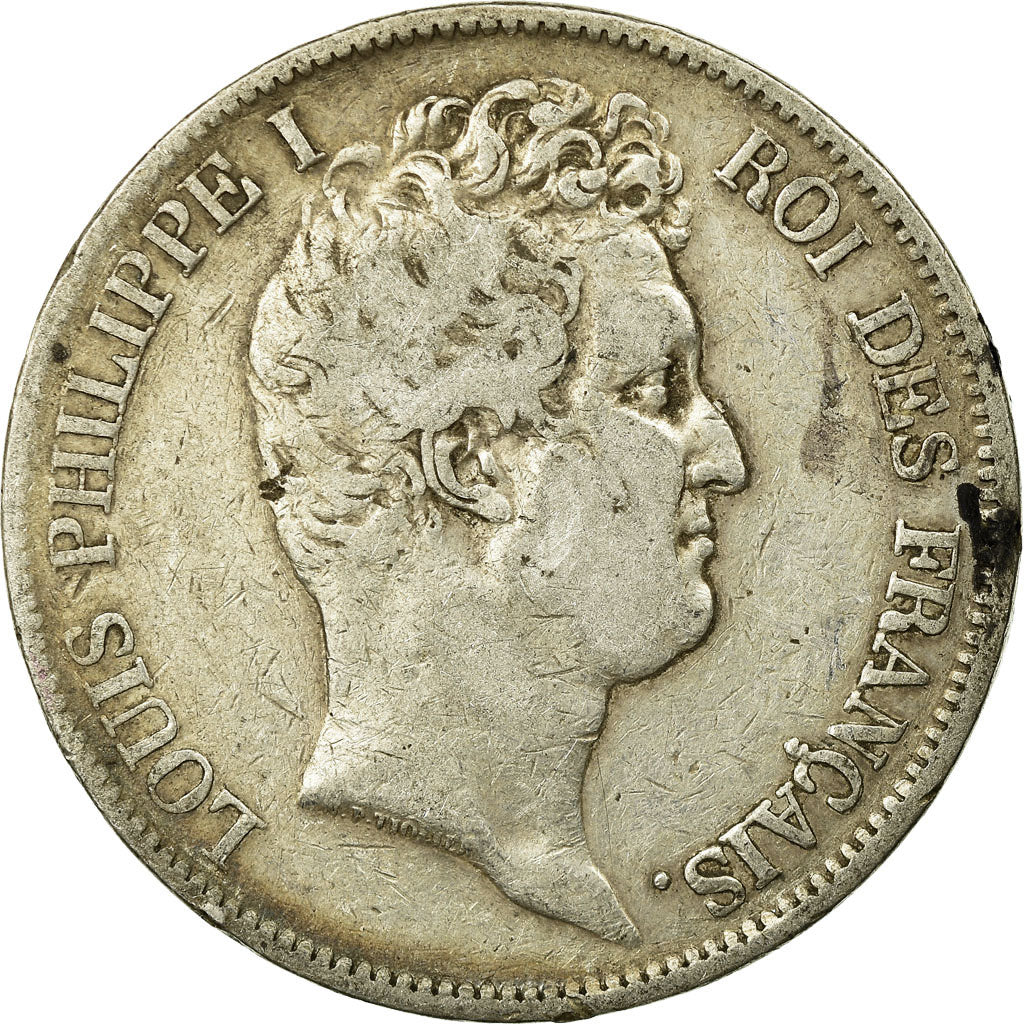 Münze, Frankreich, Louis-Philippe, 5 Francs, 1831, Rouen, S+, Silber, KM:735.2
