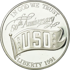 Coin, United States, Dollar, 1991, San Francisco, MS(63), Silver, KM:232