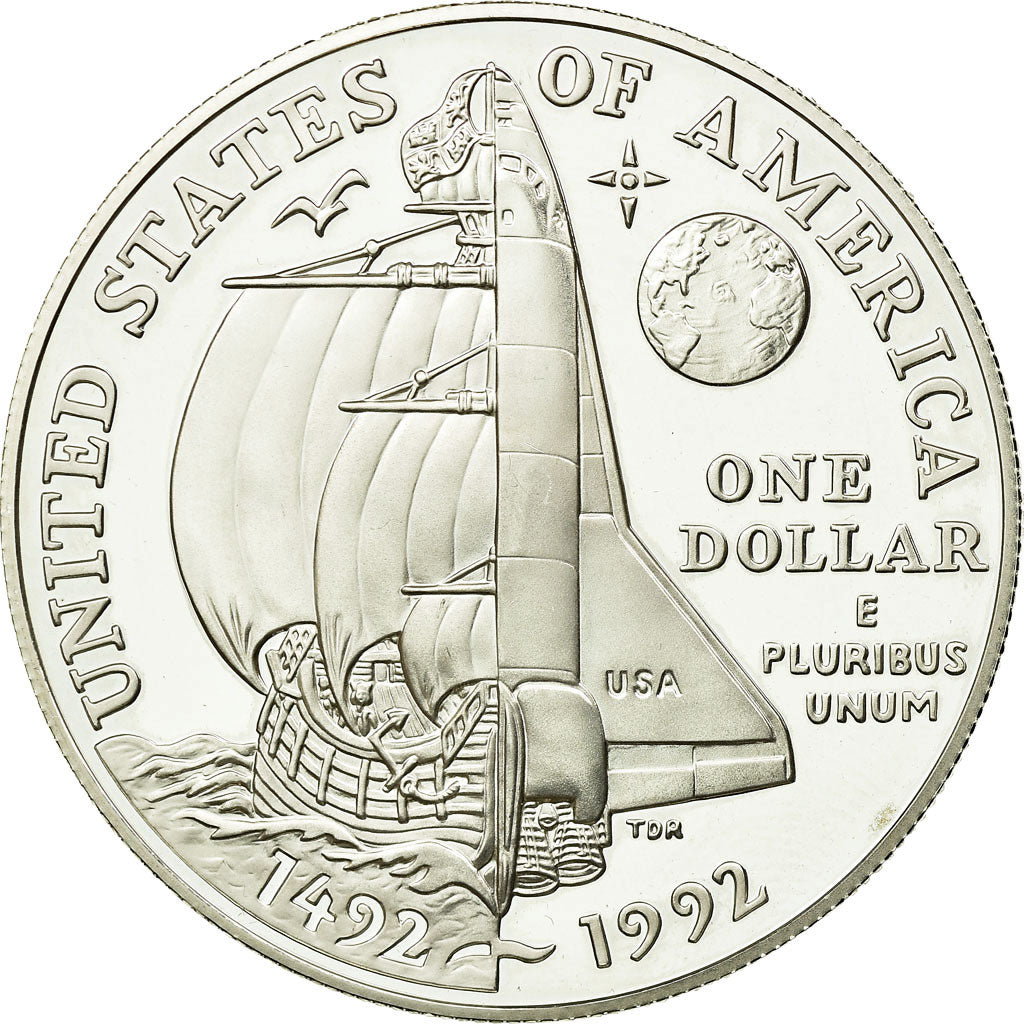 Coin, United States, Dollar, 1992, Philadelphia, MS(64), Silver, KM:238
