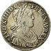 Moneda, Francia, Louis XIV, Écu à la mèche longue, 1653, Rennes, BC+, Plata