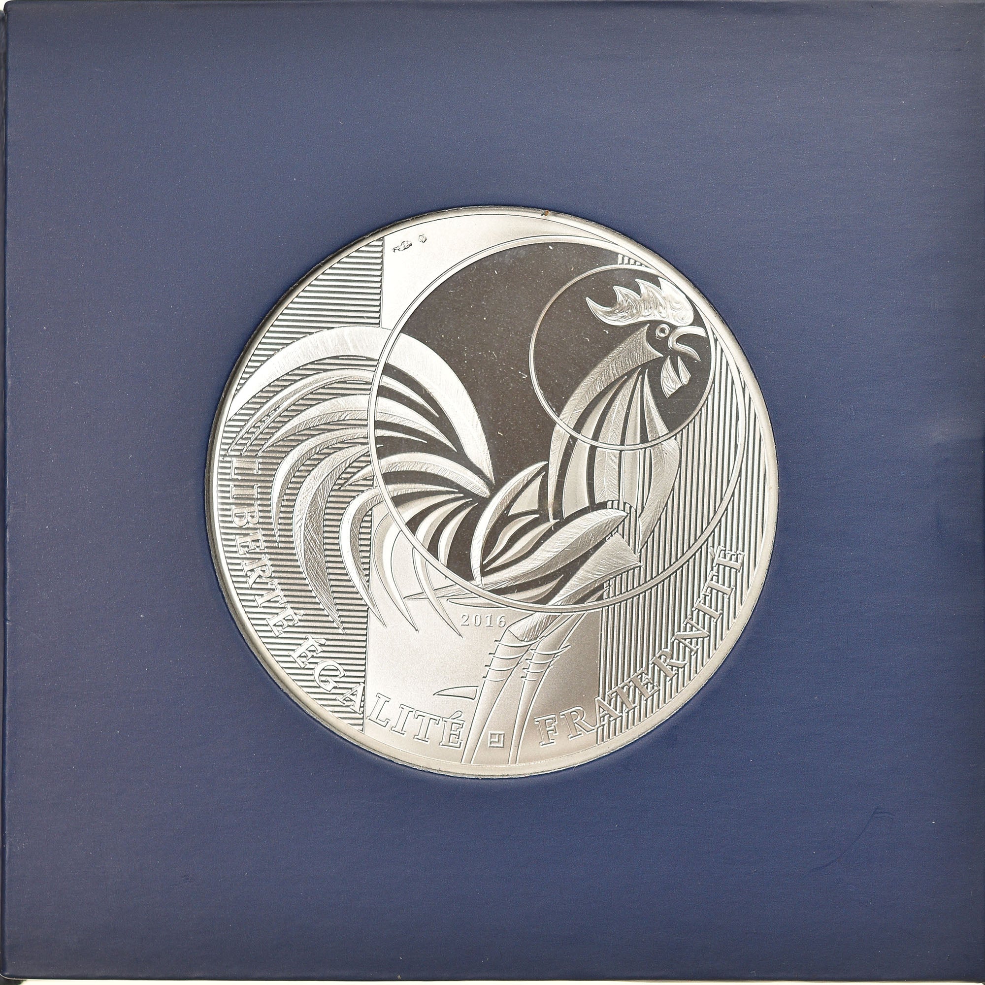 France, Monnaie de Paris, 100 Euro, Coq, 2016, Paris, MS(65-70), Silver