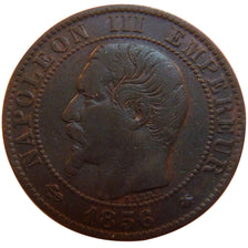 FRANCE, Napoléon III, 5 Centimes, 1856, Strasbourg, KM #777.3, EF(40-45), Bronze