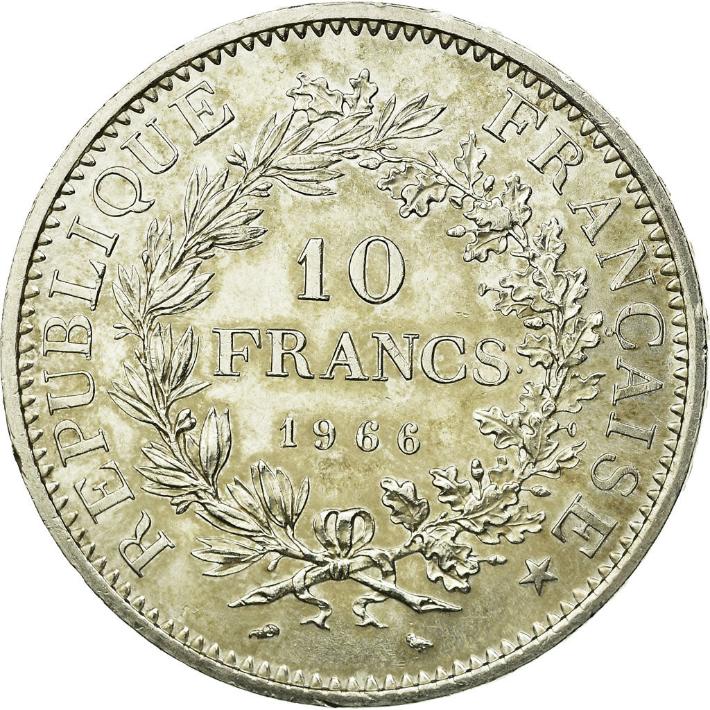 Coin, France, Hercule, 10 Francs, 1966, Paris, MS(63), Silver, KM:932