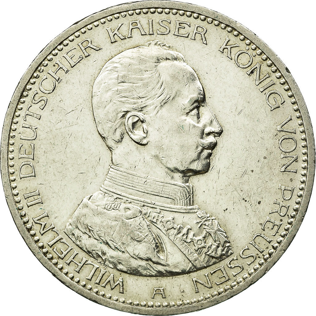 Moneta, Stati tedeschi, PRUSSIA, Wilhelm II, 5 Mark, 1913, Berlin, BB+, Argento