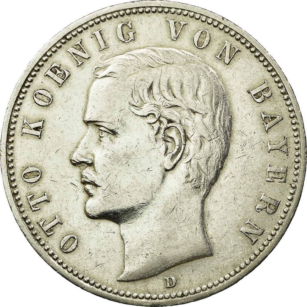 Coin, German States, BAVARIA, Otto, 5 Mark, 1903, Munich, EF(40-45), Silver