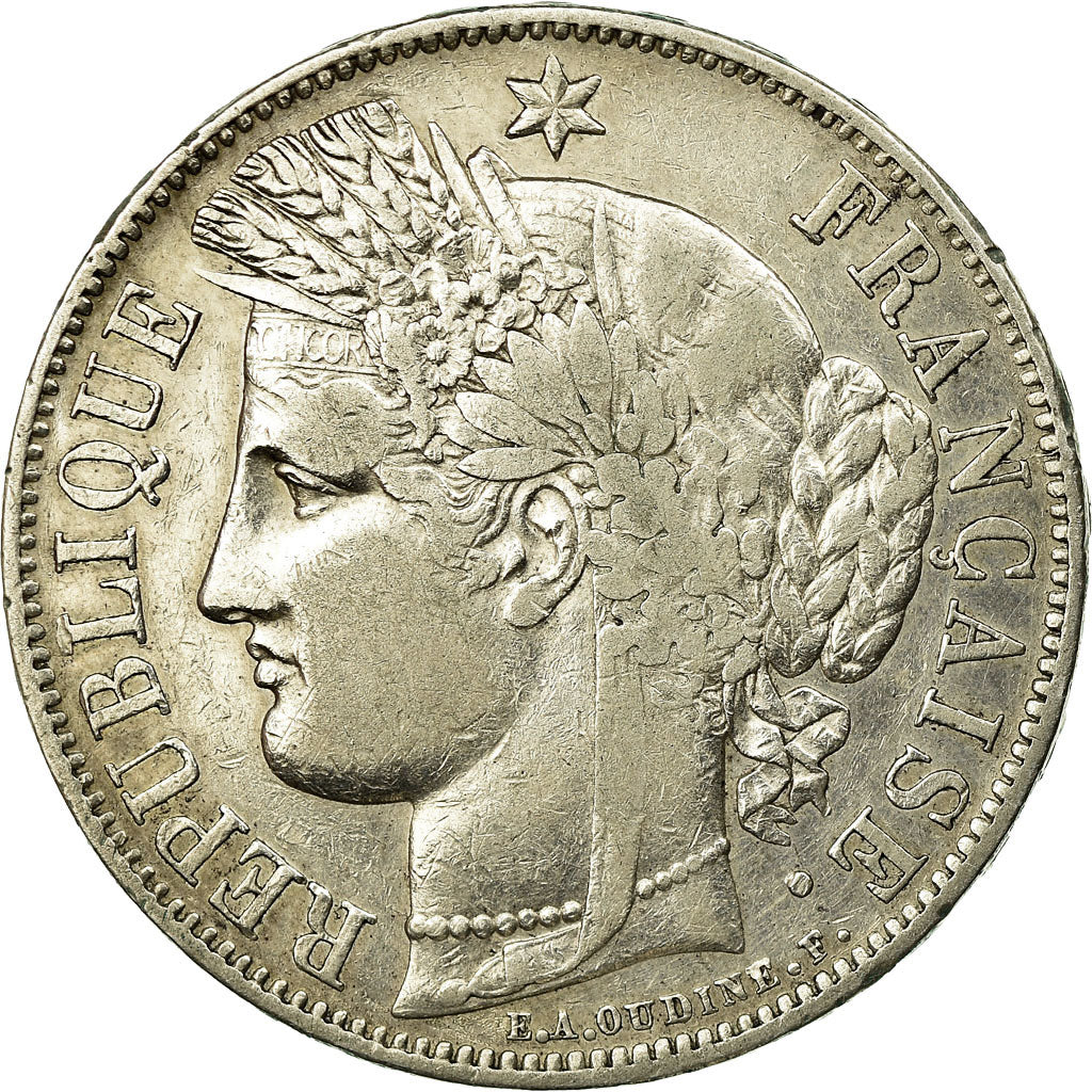 Coin, France, Cérès, 5 Francs, 1850, Paris, EF(40-45), Silver, KM:761.1