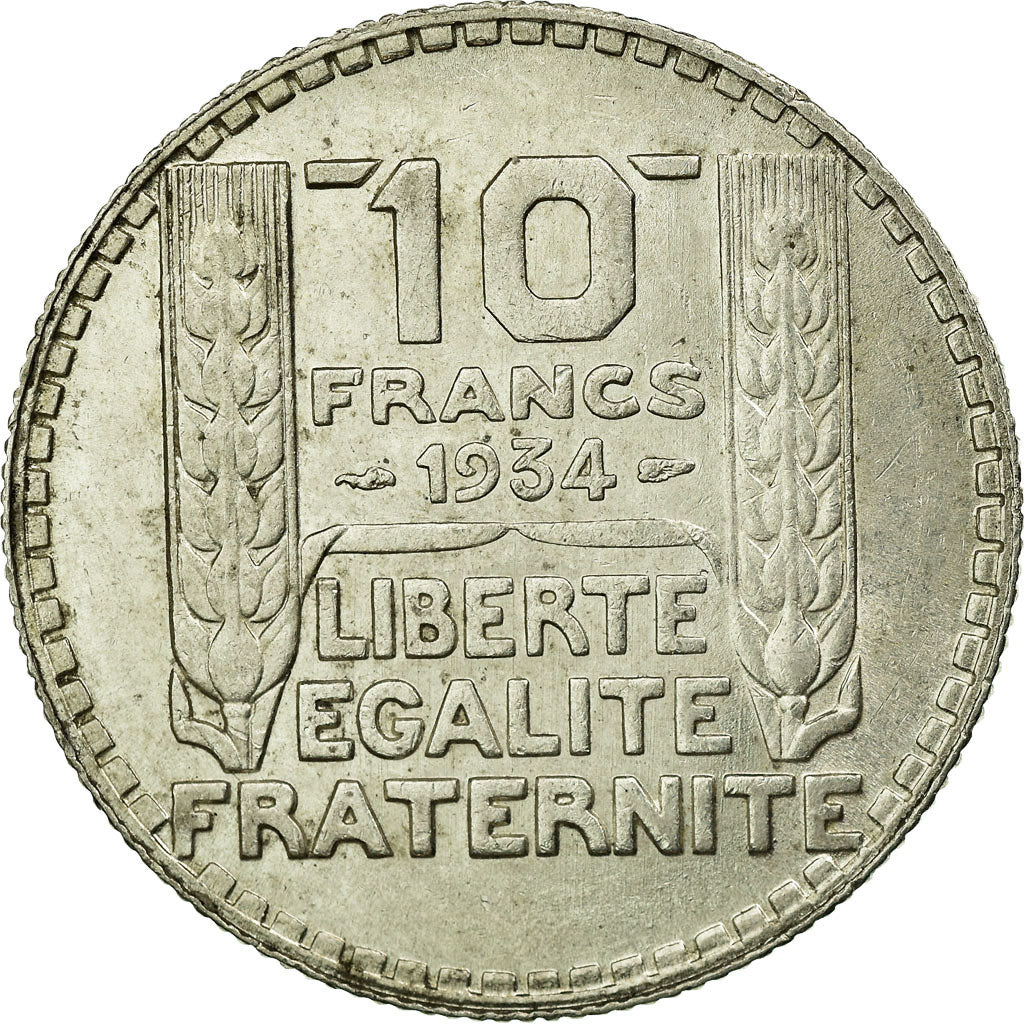 Coin, France, Turin, 10 Francs, 1934, Paris, EF(40-45), Silver, KM:878