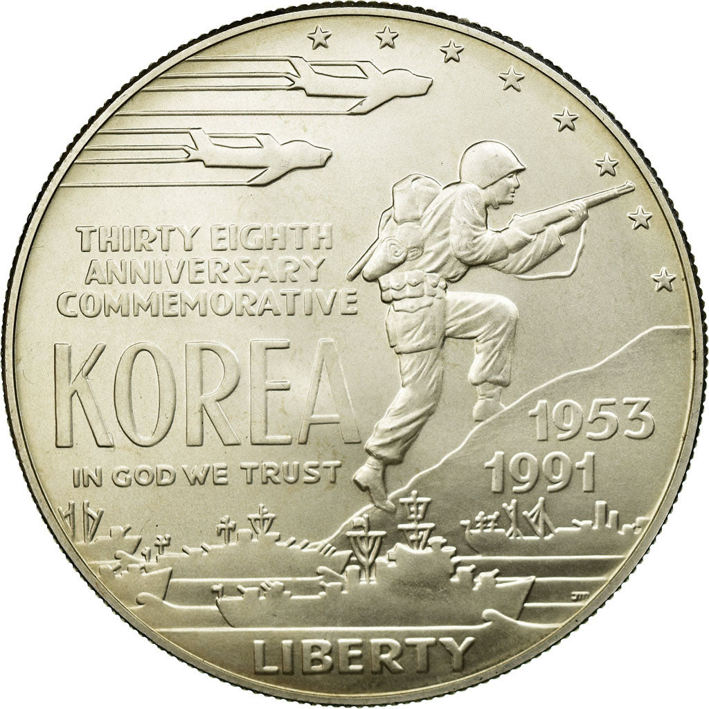 Coin, United States, Dollar, 1991, U.S. Mint, Denver, MS(63), Silver, KM:231