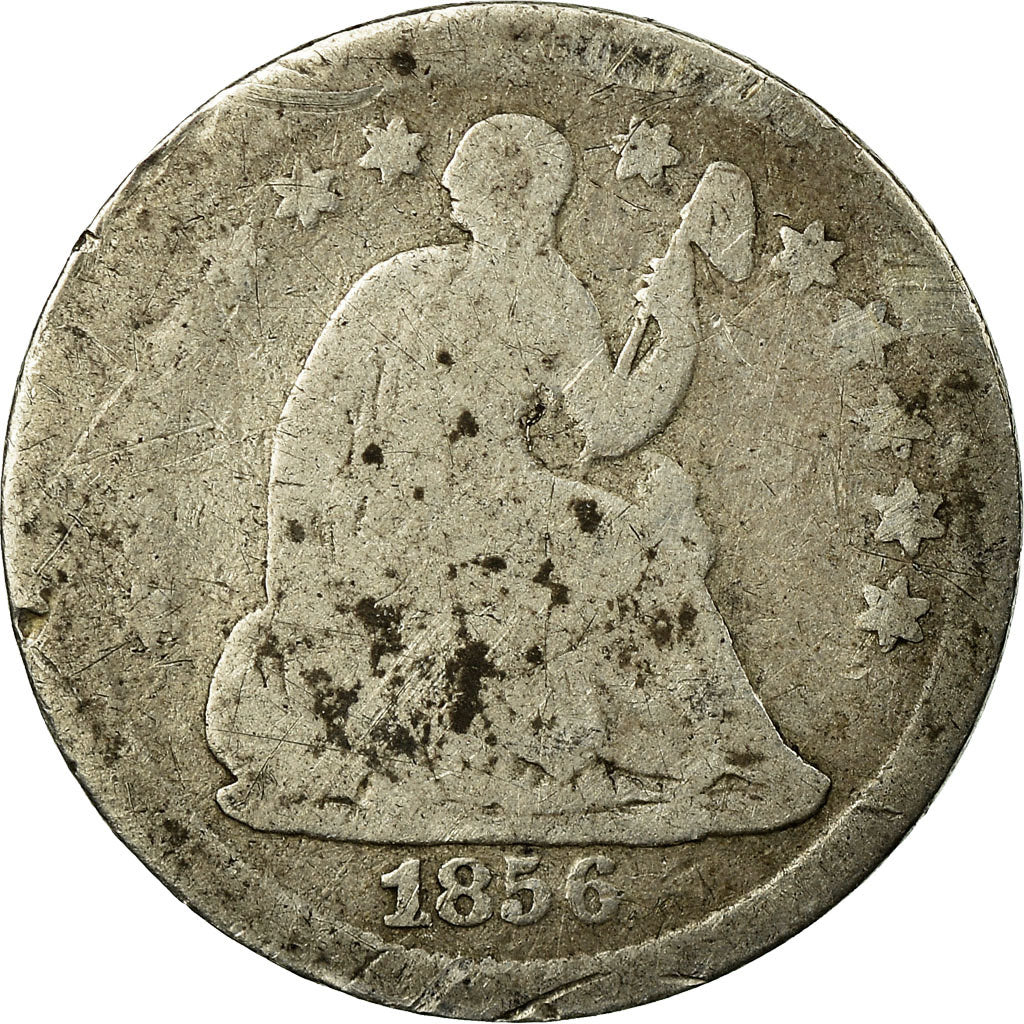 Coin, United States, Seated Liberty Half Dime, Half Dime, 1856, Philadelphia