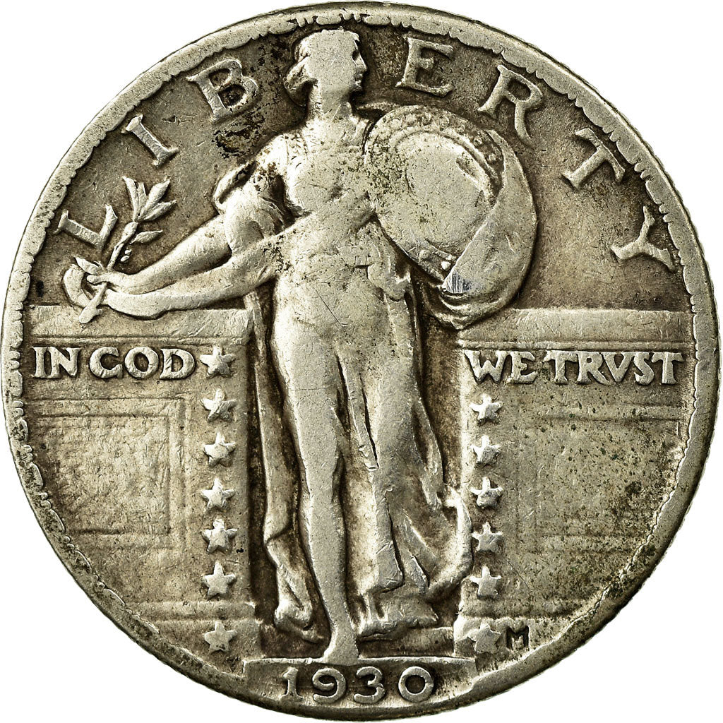 Moneta, Stati Uniti, Standing Liberty Quarter, Quarter, 1930, Philadelphia, MB+