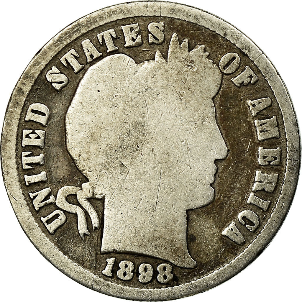 Coin, United States, Barber Dime, Dime, 1898, Philadelphia, F(12-15), Silver
