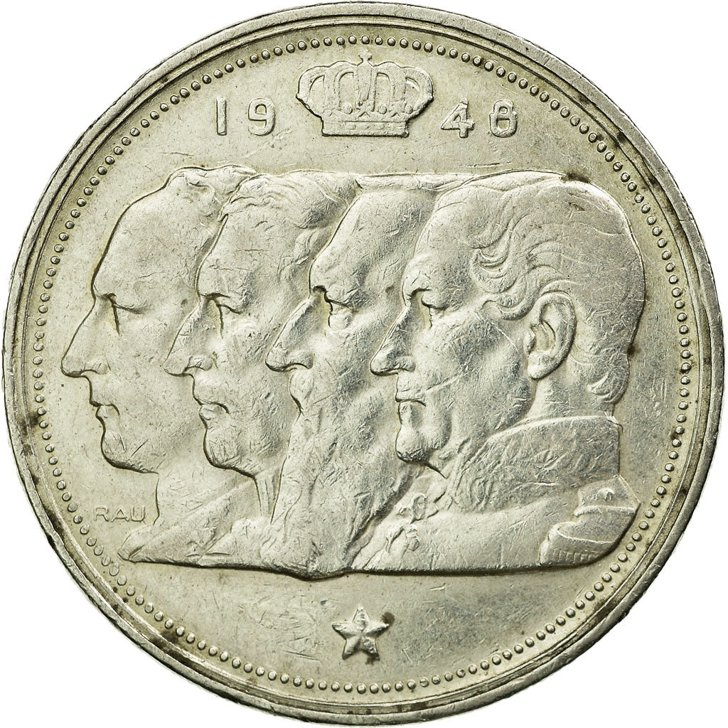 Coin, Belgium, 100 Francs, 100 Frank, 1948, EF(40-45), Silver, KM:138.1