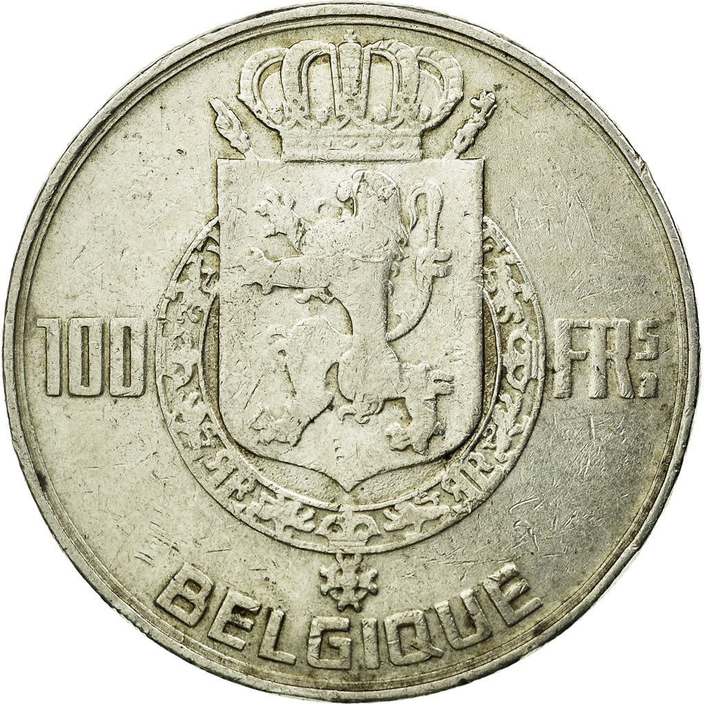 Coin, Belgium, 100 Francs, 100 Frank, 1948, EF(40-45), Silver, KM:138.1