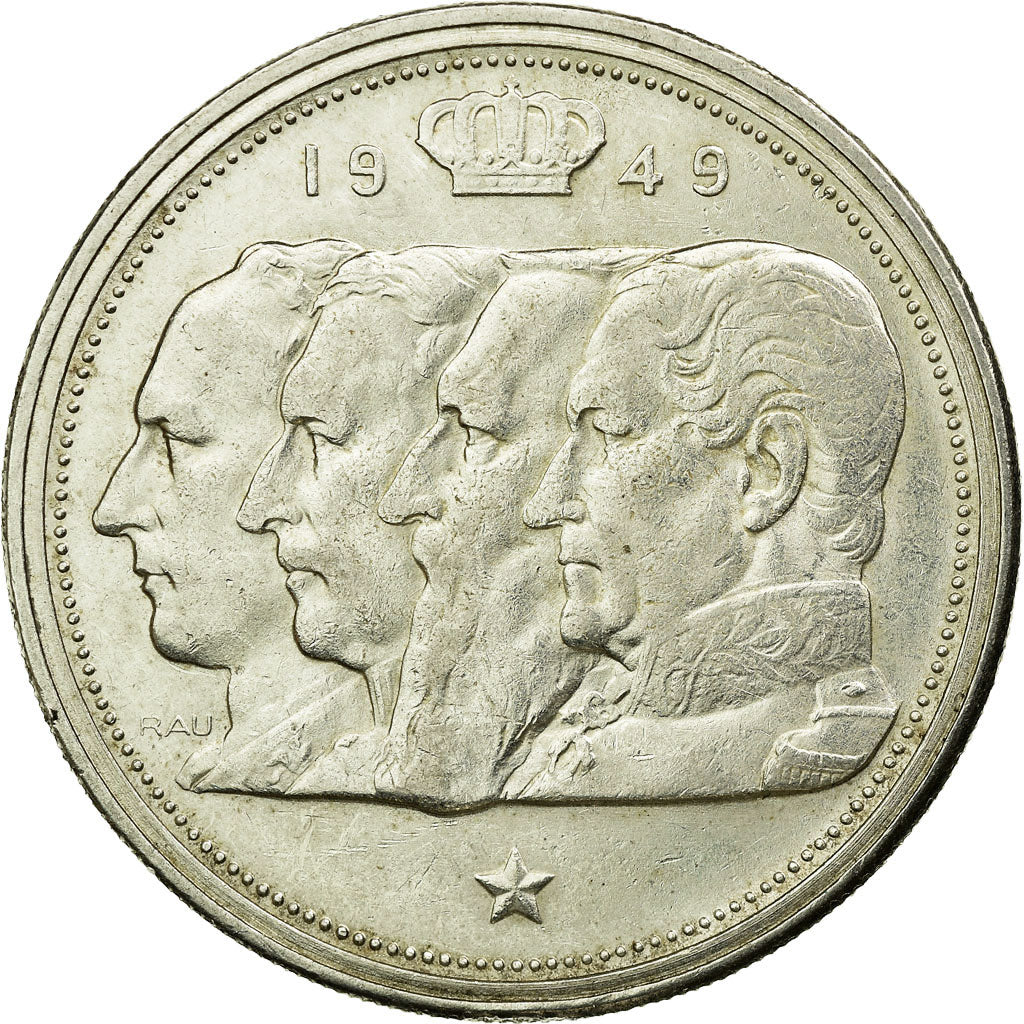 Coin, Belgium, 100 Francs, 100 Frank, 1949, AU(50-53), Silver, KM:139.1