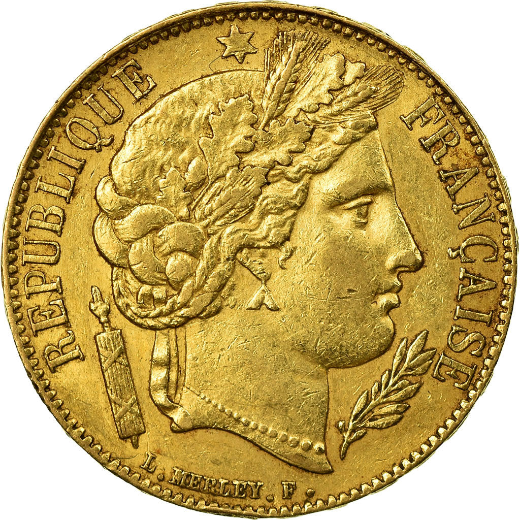 Moneda, Francia, Cérès, 20 Francs, 1851, Paris, MBC, Oro, KM:762, Gadoury:1059