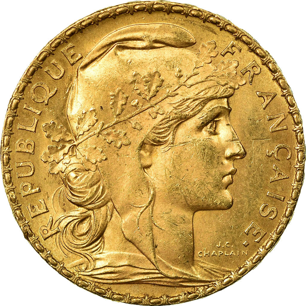 Coin, France, Marianne, 20 Francs, 1900, Paris, AU(55-58), Gold, KM:847