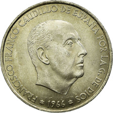 Coin, Spain, Caudillo and regent, 100 Pesetas, 1966, MS(60-62), Silver, KM:797